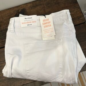 NWT cello white jeans